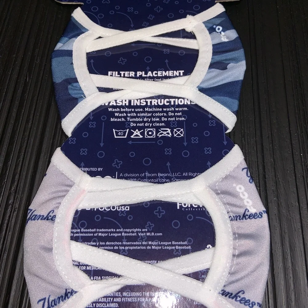 MLB NY NEW YORK YANKEES SM REUSABLE FACE MASKS